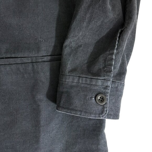 Jenni Kayne Women's Size L Corduroy Button Front Washed Black Barn Jacket - Picture 5 of 8